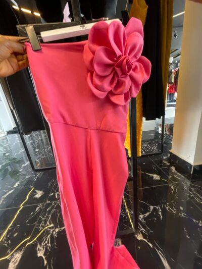 Pink flower jumpsuit